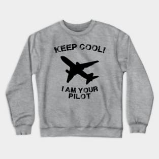 Because I'm The Captain aviation airpane pilot gift idea present Crewneck Sweatshirt